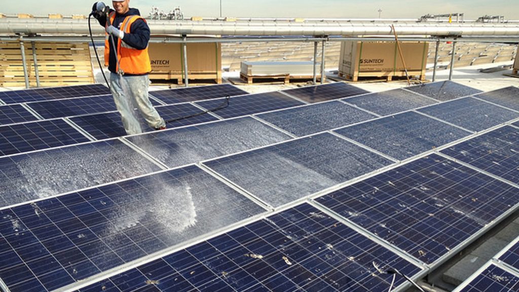 solar panel cleaning